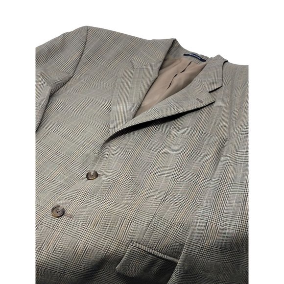 Chaps Ralph Lauren‎ Blazer Jacket Brown Plaid Measurements in Description - Picture 1 of 8